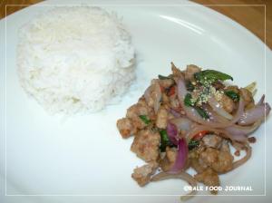 Minced Basil Pork with Rice