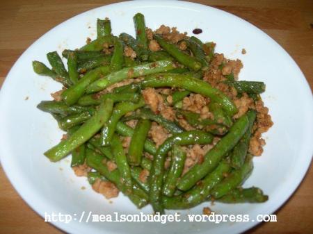 Green Bean with Chilli Mince Pork